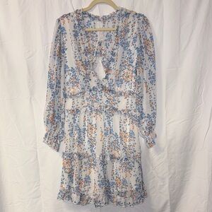 Floral Print V-Neck Dress